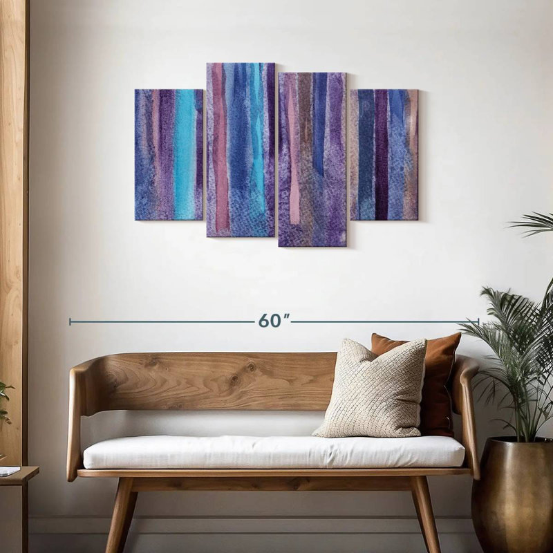 Avery, grunge mauve abstrait, H 27 po x l 43 po