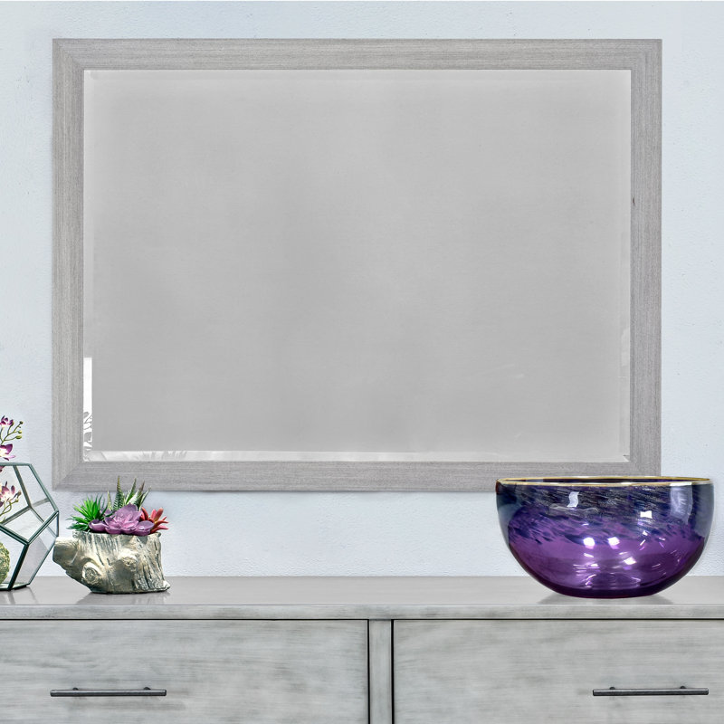 Glidewell Wood Flat Wall Mirror
