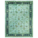 Overdyed One-of-a-Kind 9' 2" X 12' 1" Hand Knotted Area Rug