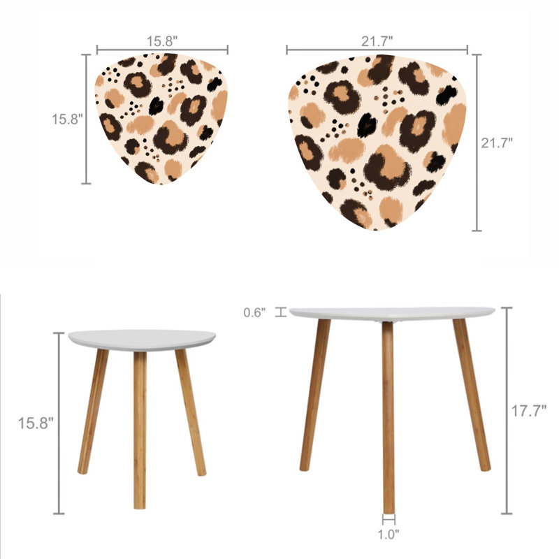 Ensemble de 2 tables basses gigognes Triangle