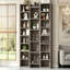 Bibliothèque de 71 pouces de hauteur, 21 cubes, 8 tablettes réglables, noir / brun-130624851-130624852