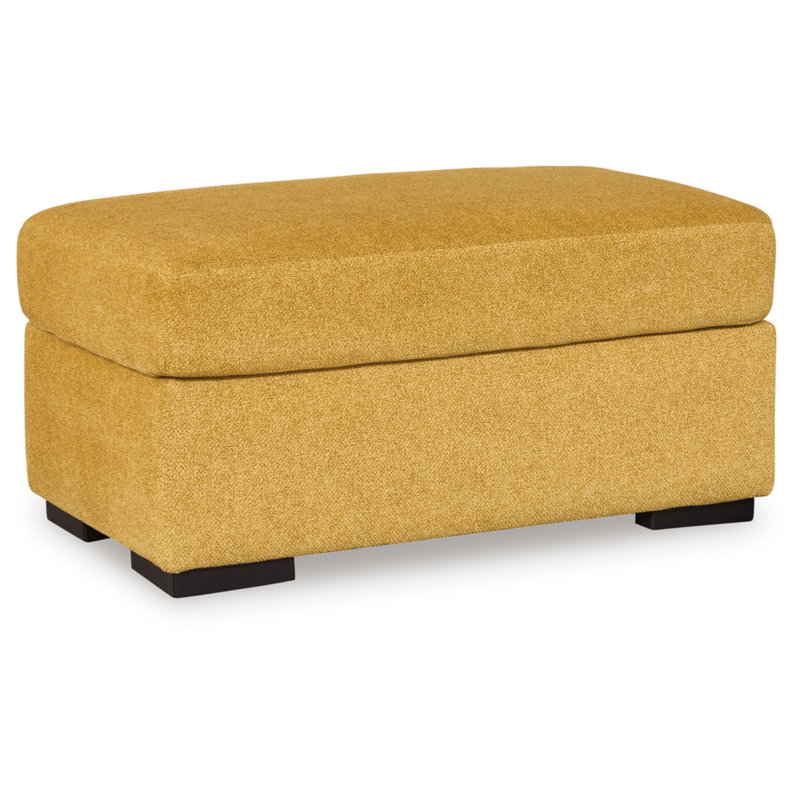 Owlex Upholstered Ottoman, Yellow 100% Polyester