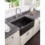 Évier de cuisine à cuve simple en argile réfractaire 30 x 20 avec grille Houzer-102787567