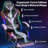Hoffree Massage Ergonomic Gaming Chair with Bluetooth Speakers and RGB LED Lights-100105943