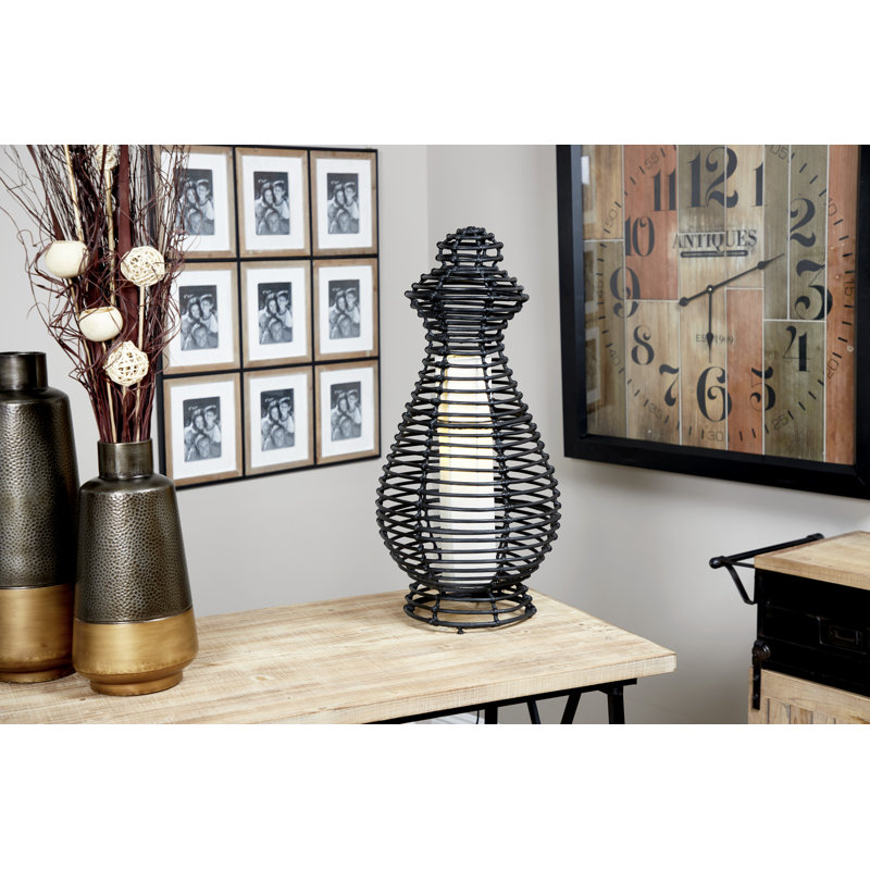 Lampe de table 28 po Chang, Noir