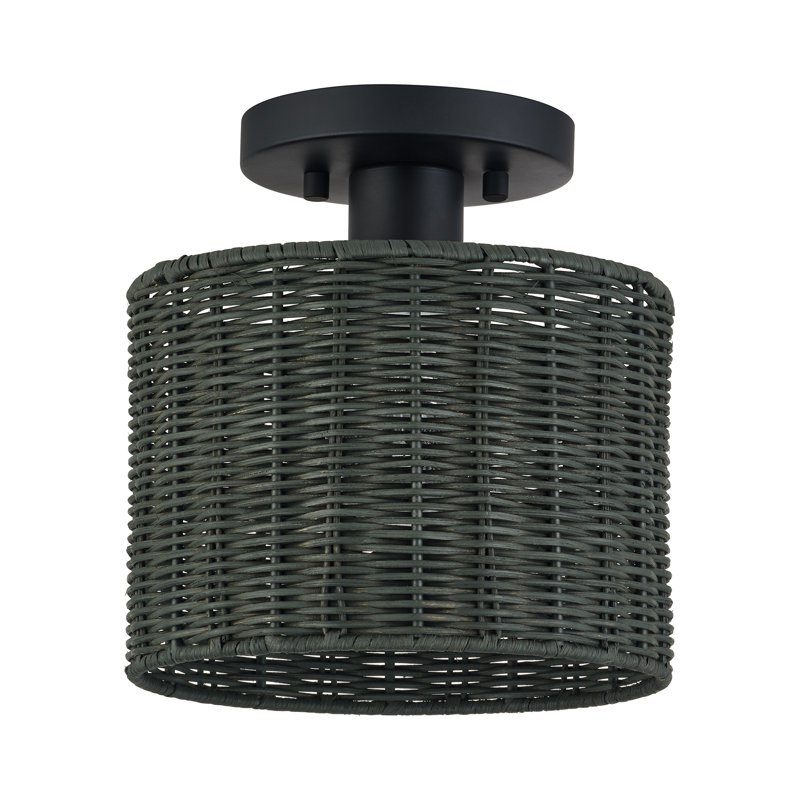 Petit luminaire semi-encastré 1 lumière Arsdale, Gris, Noir mat