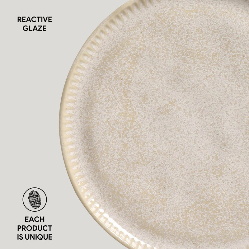 Ivory Handcrafted Porcelain 8.46'' Salad/Dessert Plates, Set of 6