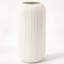 Vase à fleurs en céramique côtelée de 20 cm pour la décoration intérieure et les centres de table