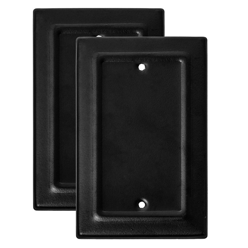 Architectural Matte Black 1-Gang Decorative Wall Plate