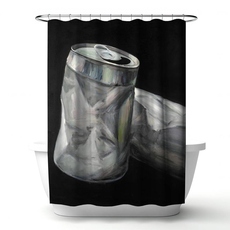 Shower Curtain GA36 – Polyester Shower Curtain, Dye Sublimation Print, 71" W × 74" L