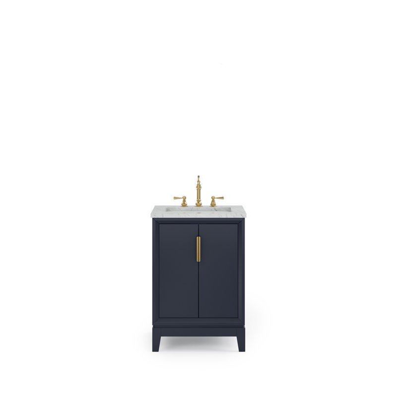 Elizabeth 24" Single Bathroom Vanity Set with Mirror, Monarch Blue, Hook