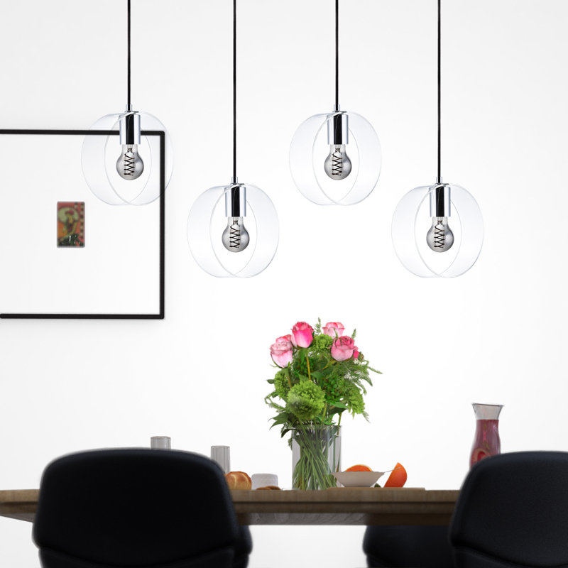 Connally 1 - Light Single Pendant, Chrome/Clear