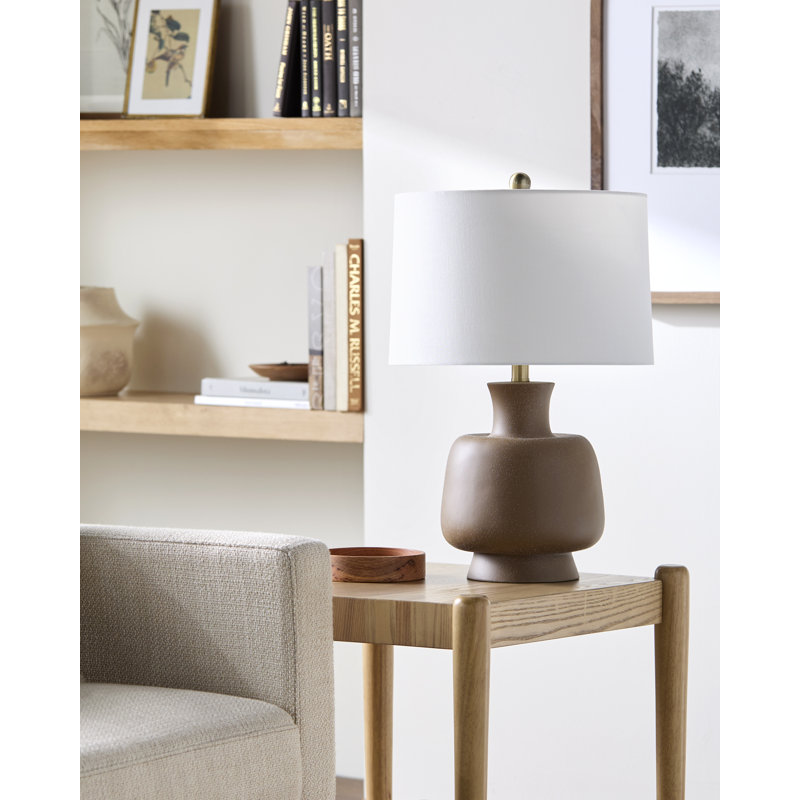 Lampe de table en résine Lobue, Dark Brown