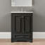 Meuble-lavabo moderne 24 po avec lavabo en céramique, portes à fermeture douce-114292560