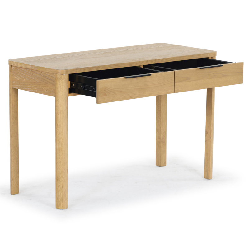 Tahani 2 Drawer Wood Desk, Natural