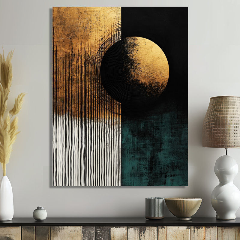 Fillmore - art mural abstrait, H 40 po x l 30 po, Toile tendue, Ne s'applique pas
