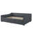 Full Size Daybed With Drawers Upholstered Tufted Sofa Bed, With Button On Back And Piping On Waved Shape Arms-Dark Grey-810967698-810967700