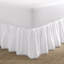 Laura Ashley White Crochet Ruffled 100% Cotton Bed Skirt-1169816513