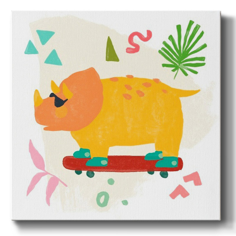 Toile tendue Rollin 'Dino III-Gallery, H 24 po x l 24 po