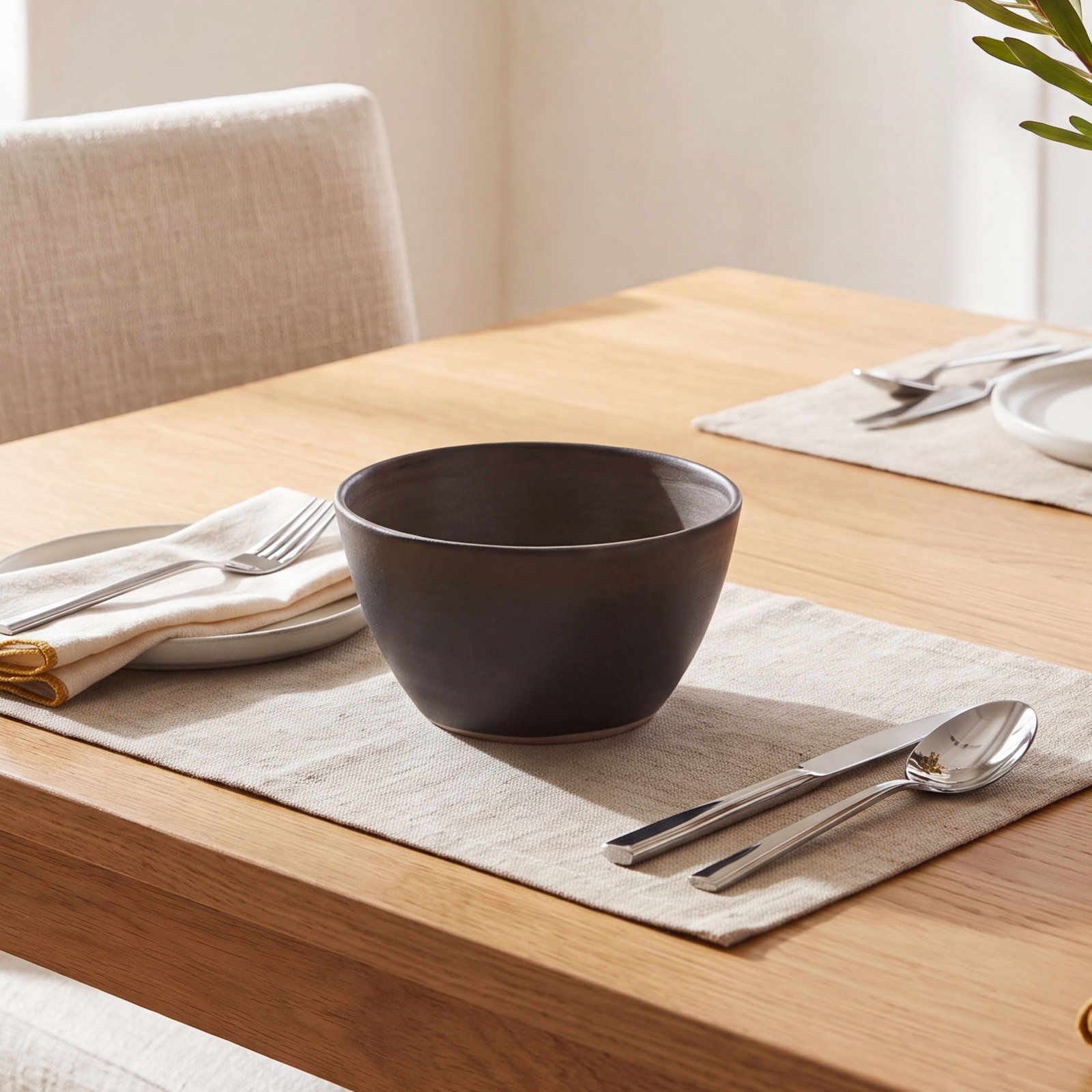 Collection No 1 Variegated Serving Bowl, Charcoal