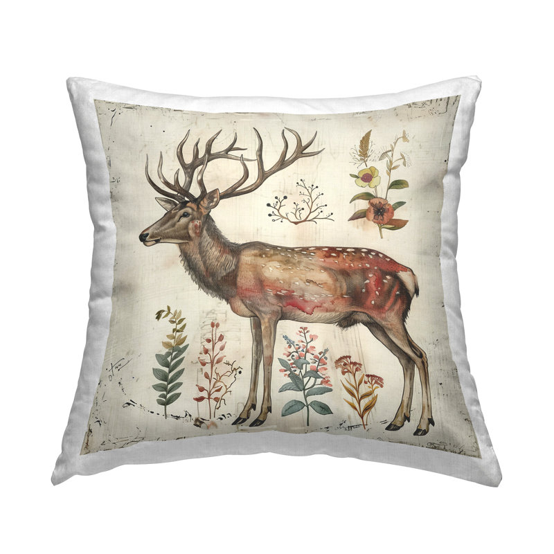 Coussin Forest Elk with Botanicals