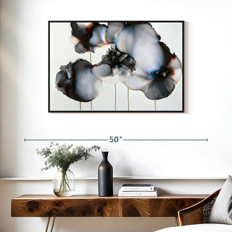 Sonnet noir I, Cadre flottant noir, 37 po x 25 po
