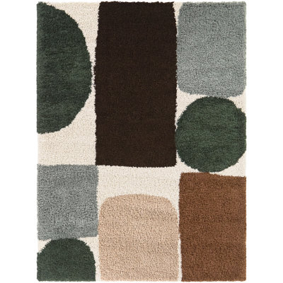 Tapis moderne à motif abstrait Lilas Wasser