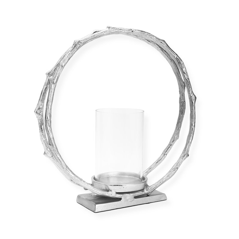 Metal Tabletop Hurricane, 7.5" H x 4.75" W x 4.75" D