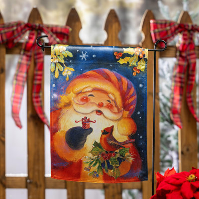 Joyeux drapeau de jardin Santa Lustre