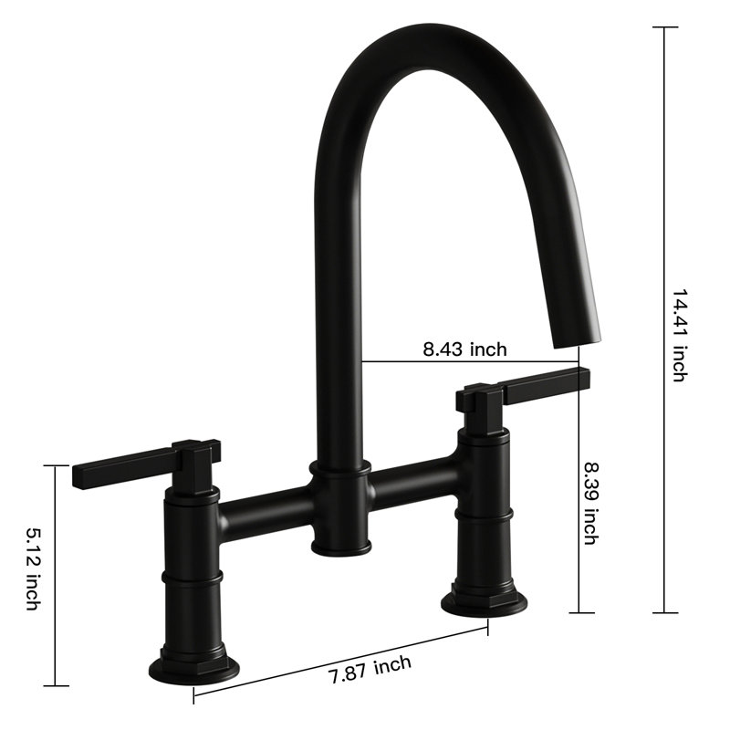 VIBRANTBATH Kitchen Faucet Side Spray, Matte Black