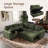 Hoelscher L-Shaped Sleeper Sectional Upholstered Sofa Bed With Storage Space Green-916675493