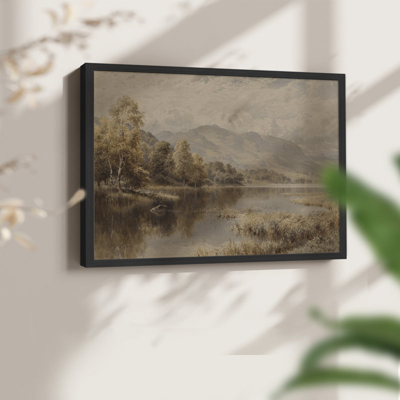 Paysages rétro-DCxxxxi - reproduction encadrée - réversible, H 11 po x l 14 po, Noir