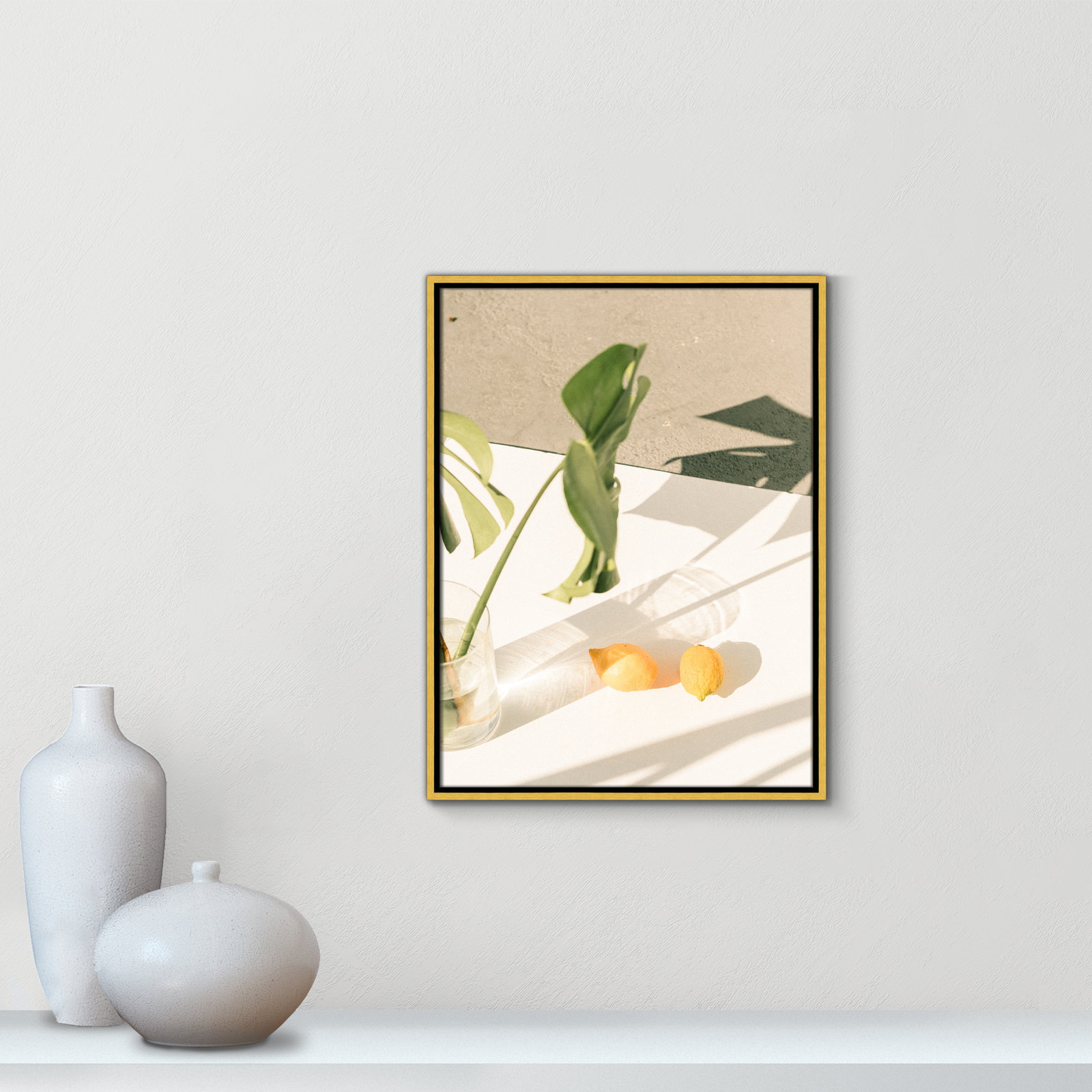 Citrus and Palms Print, 25.5'' H x 19.5'' W x 2'' D, Gold Framed