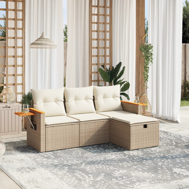 Ensemble de canapé de jardin Vidaxl beige