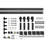 JUBEST Matte Black Steel Bi-folding Standard Double Barn Door Hardware Kit (Doors Not Included)