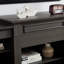 Console multimédia avec grande armoire de rangement, meuble télé multimédia moderne