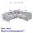 81.5-Inch Oversized Corner Sofa, L-Shaped Sectional Couch,5-Seater Corner Sofas With 3 Cushions For Living Room, Bedroom, Apartment, Office-1412899759
