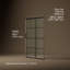 Elate Sliding Shower Door, 70-1/2-In H X 50-1/4 - 53-5/8-In W, With 1/4-In Thick Frosted Glass With Rectangular Grille Pattern-7763610
