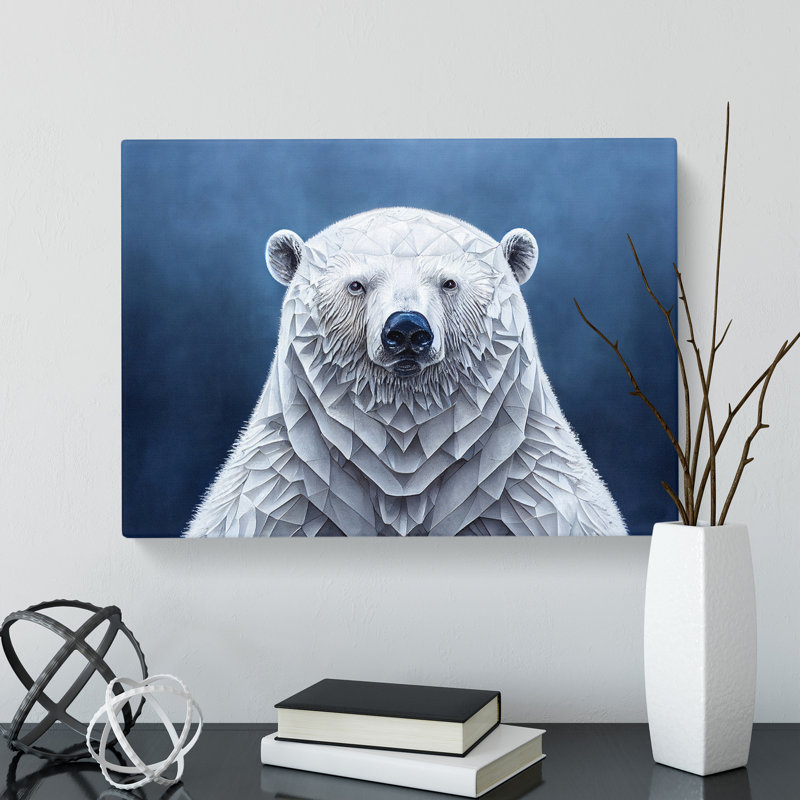 Flourishing Polar Bear - Wrapped Canvas, 50cm H x 76cm W x 3cm D