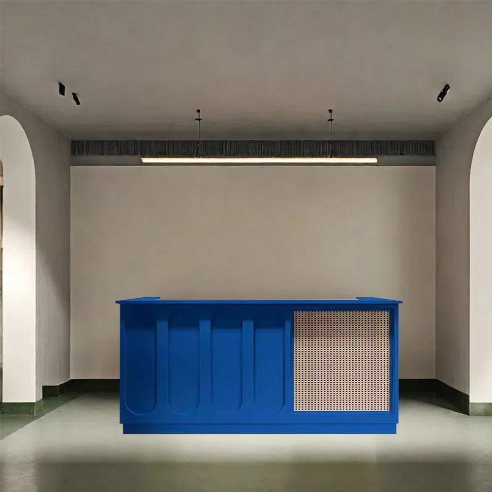 OX Art Reception Desk 78.74-inch Vintage Style Front Desk, Checkout Counter & Computer Desk – Elegant and Functional for Commercial Spaces | Wayfair