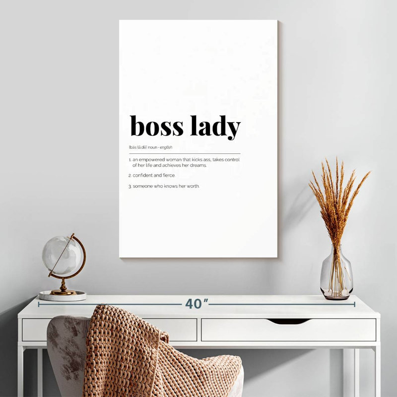 Boss Lady Definition, 30" H x 20" W