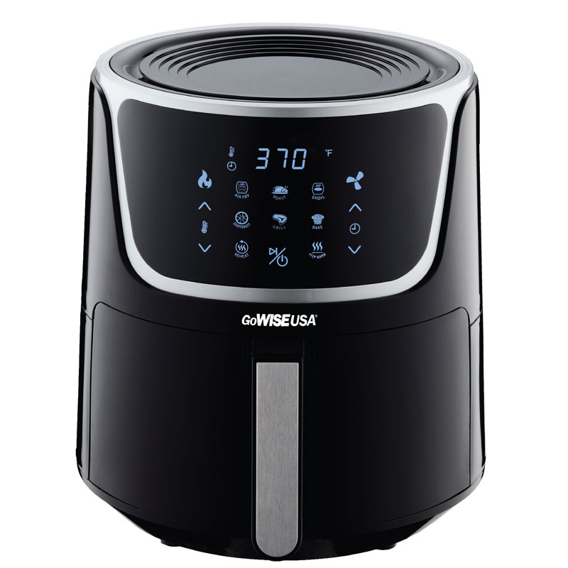 Gowise USA 6.6 Qt. Air Fryer, Black/Silver