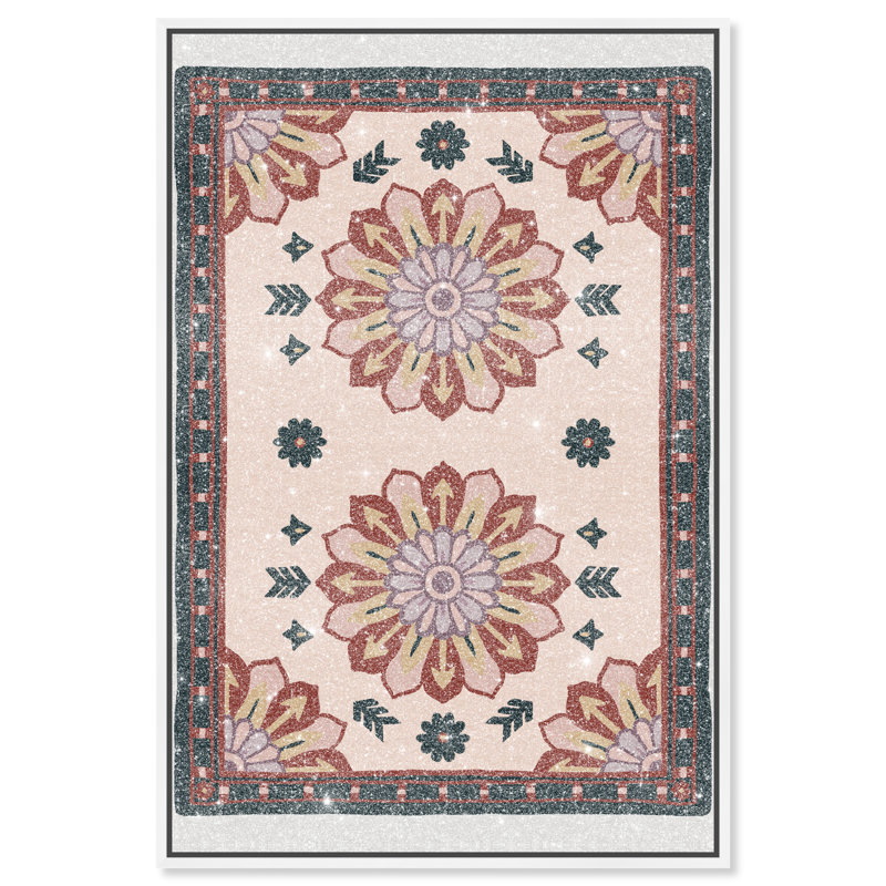Midnight Damask Print by Oliver Gal, 16"H x 11"W, White Floater Frame