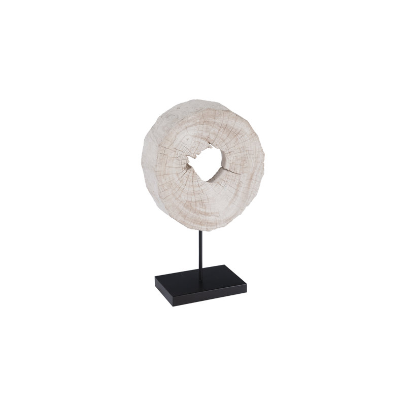Sculpture cercle érodé sur support