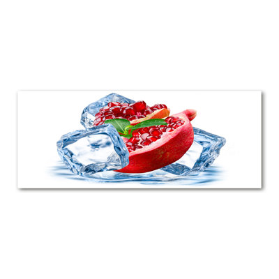 Pomegranate With Ice - No Frame Print on Canvas