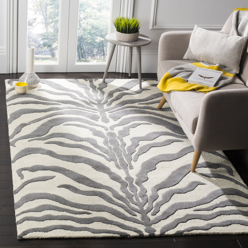 Carevelle Animal Print Wool Hand Woven Area Rug, Rectangle 152 x 244 cm