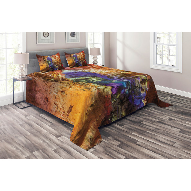Rustic Polyester Abstract Coverlet