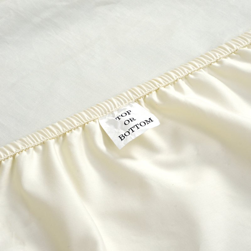 Apus Cotton Solid Perfect Fit Deep Pocket Fitted Sheet, California King, Ivory, Fits mattress depth up to 18"