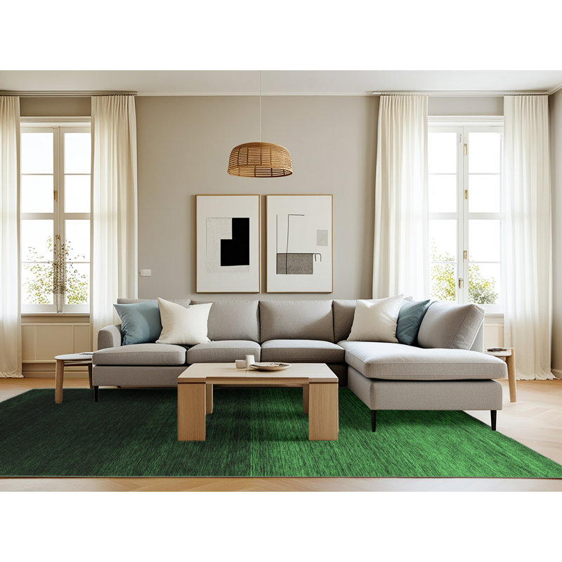 Washable Abstract Indoor Rug, Rectangle 8' x 10'