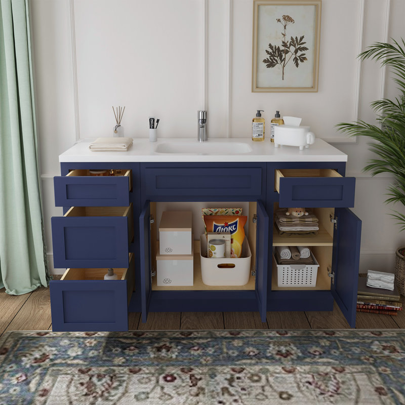 48 base de meuble-lavabo simple seulement, Bleu
